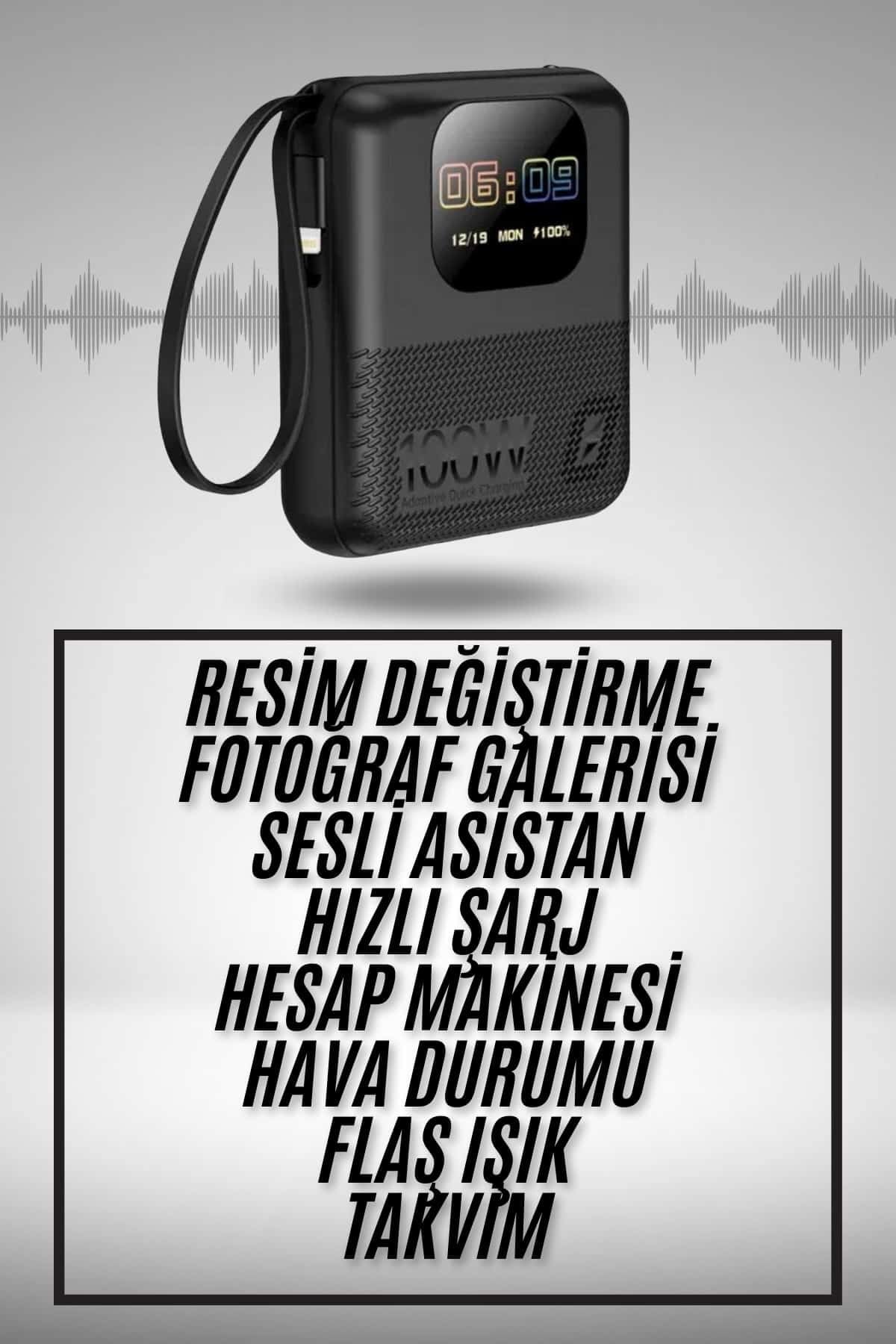 Akıllı Powerbank 10.000 MAH 4 Çıkışlı Taşınabilir Dijital Göstergeli