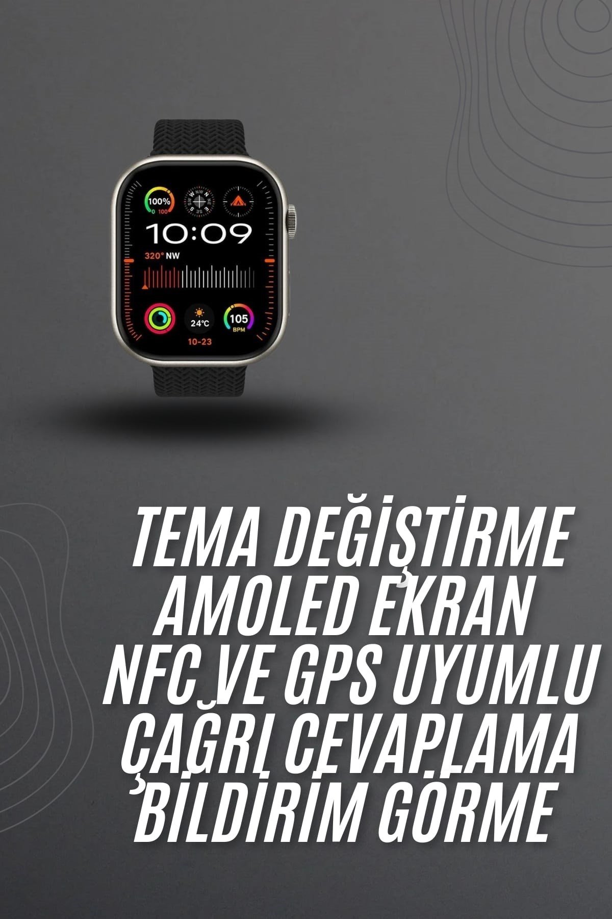 Akıllı saat 2.02 inch Nabız Ölçer Arama Konuşma Müzik Dinleme