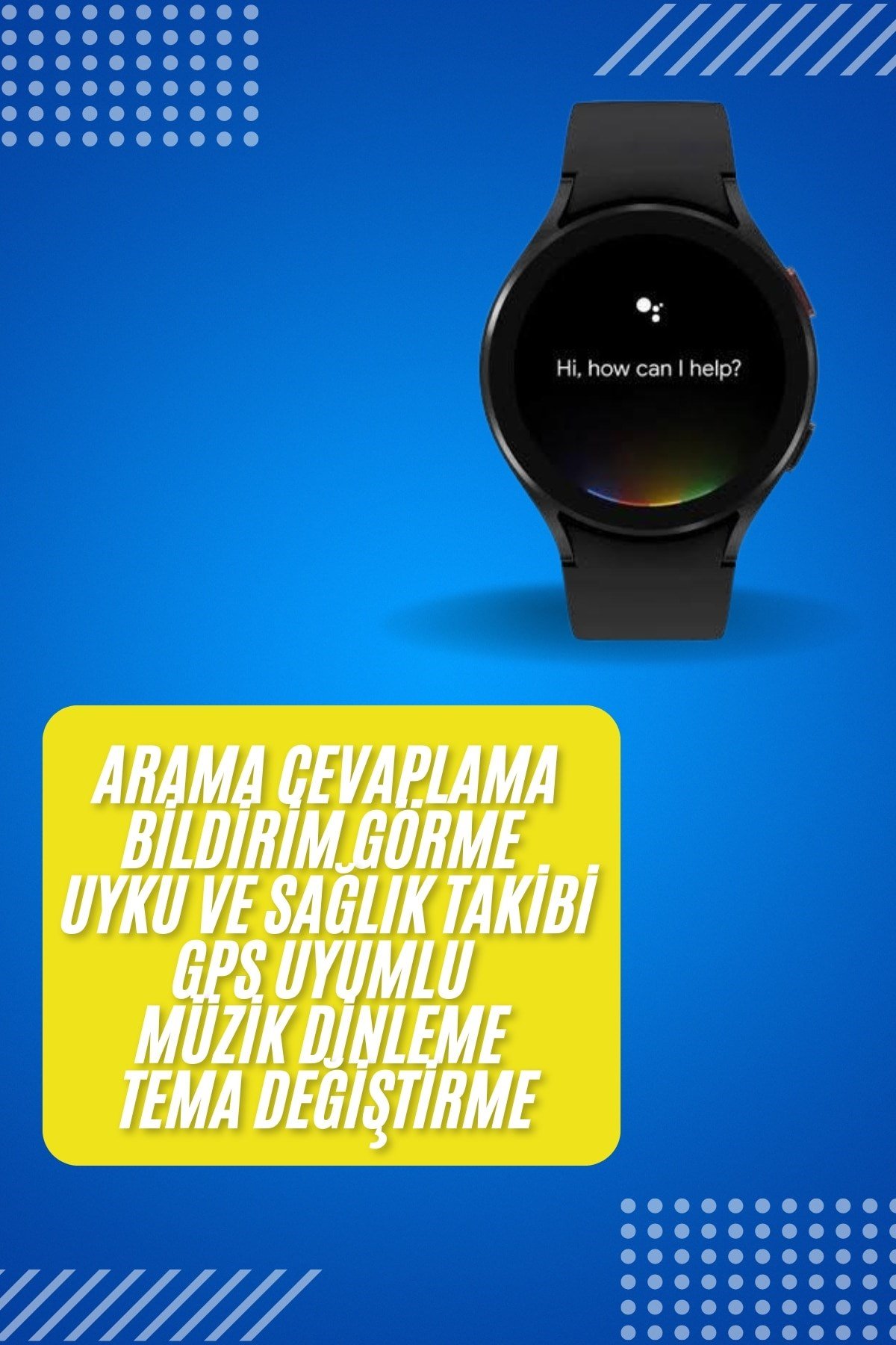Akıllı Saat Çok Fonksiyonlu Çağrı Cevaplayabilen Bildirim Görme Uzun Pil Ömrü