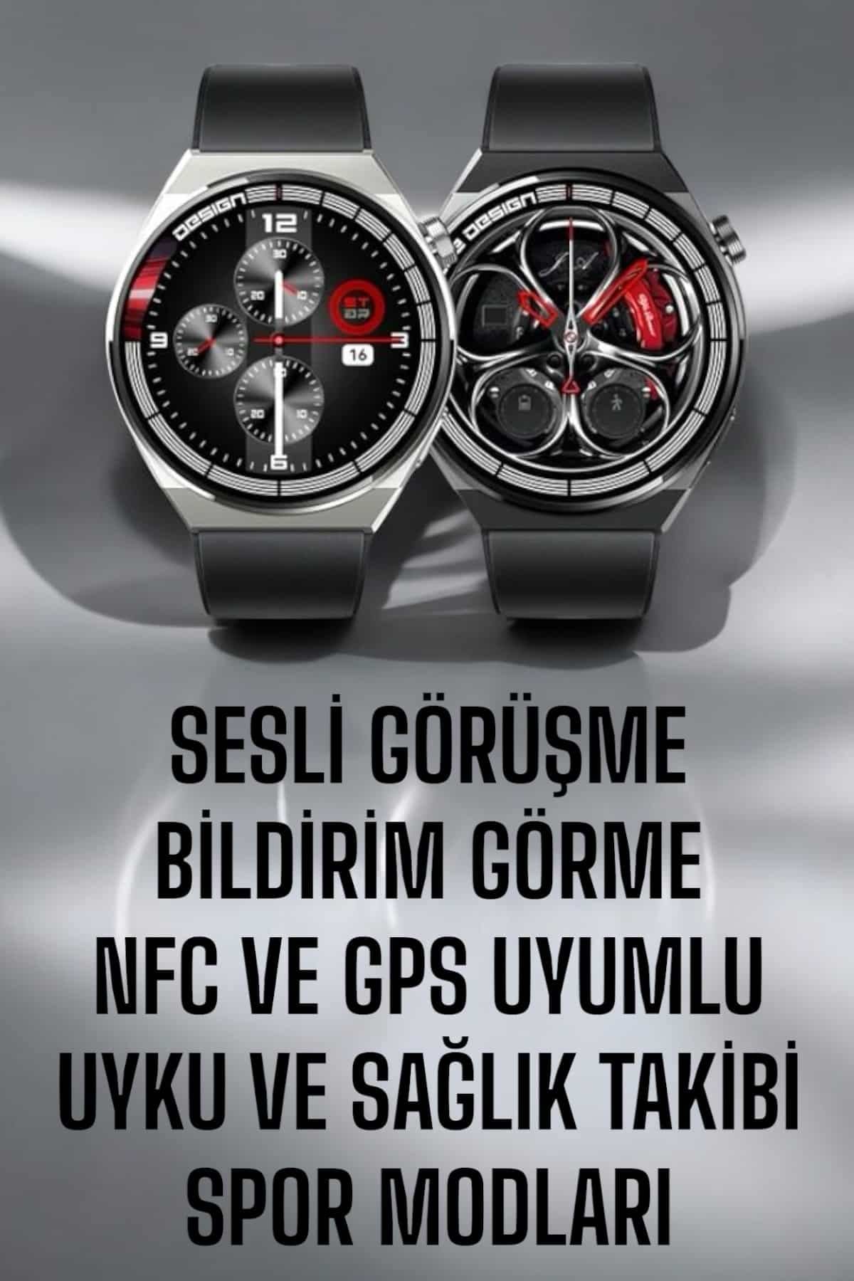 Akıllı Saat GPS VE NFC Özelliği Sesli Görüşme Dokunmstik Ekran