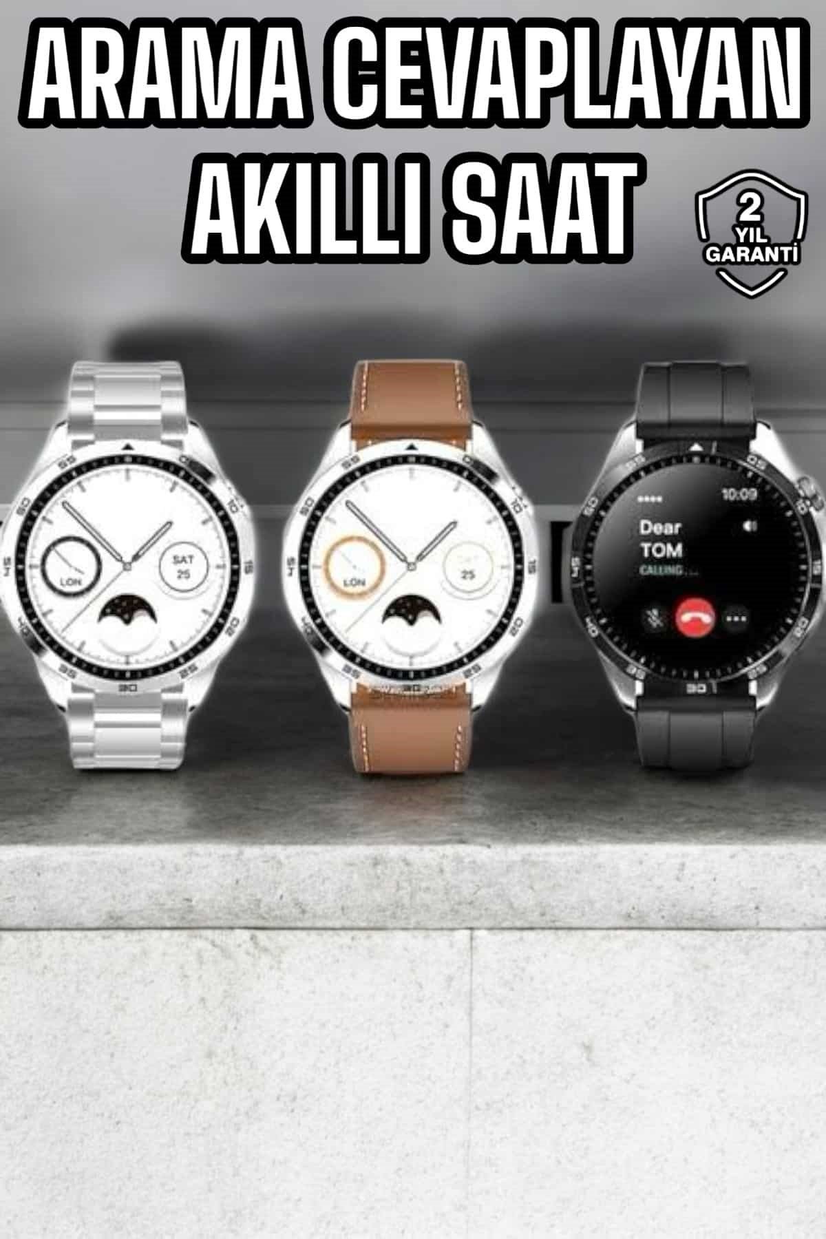 Akıllı Saat Titreşimli Amoled Ekran Uyku ve Sağlık Takibi Sesli Görüşme