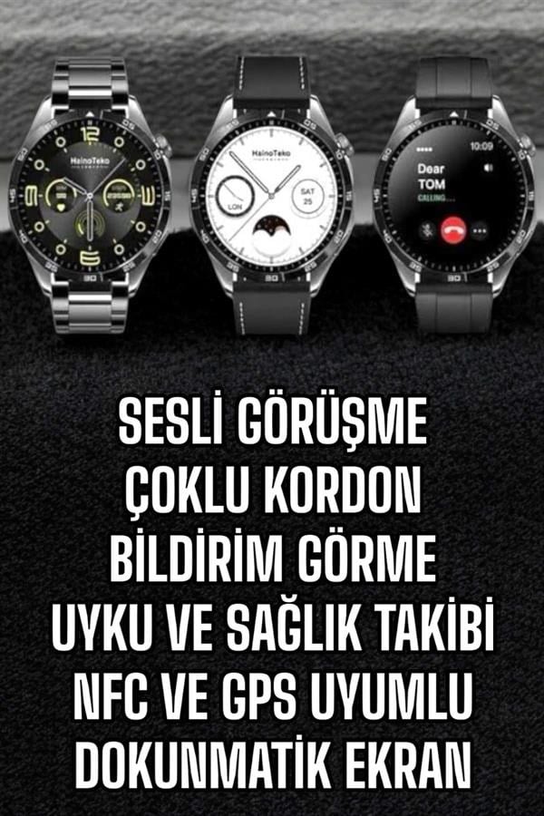 Akıllı Saat Titreşimli Pusula Nabız ve Tansiyon Ölçer NFC Uyumlu