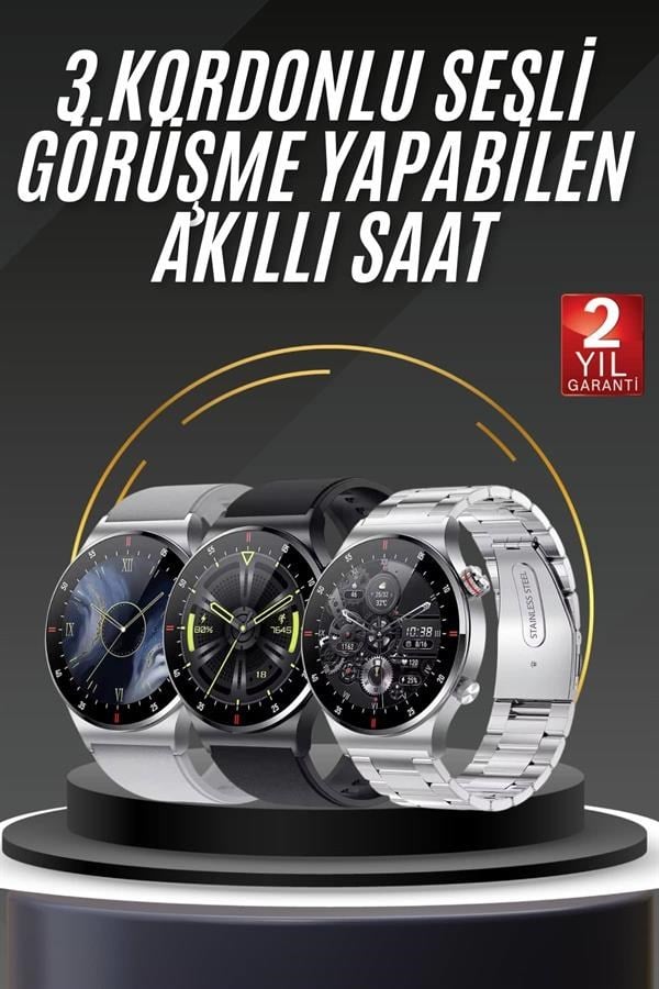 Akıllı Saat Uyku ve Sağlık Takibi NFC Uyumlu Bluetoooth Bağlantılı Android İOS Uyumlu