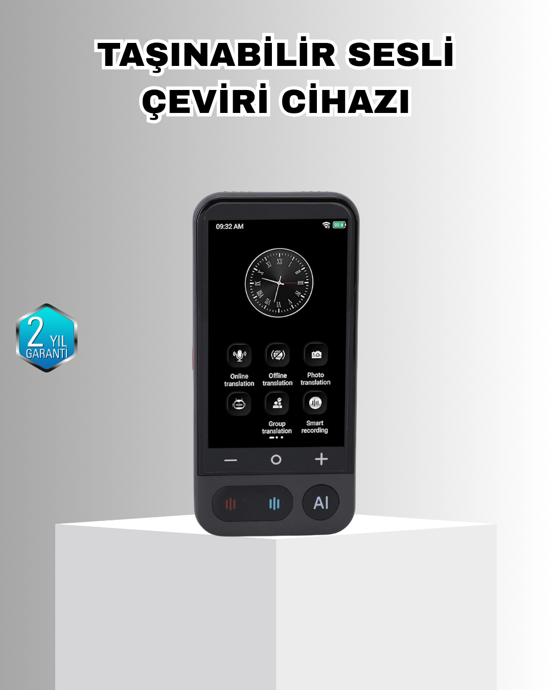 Akıllı Taşınabilir Tercüman – 17 Çevrimdışı, 139 Çevrimiçi Dil Desteği