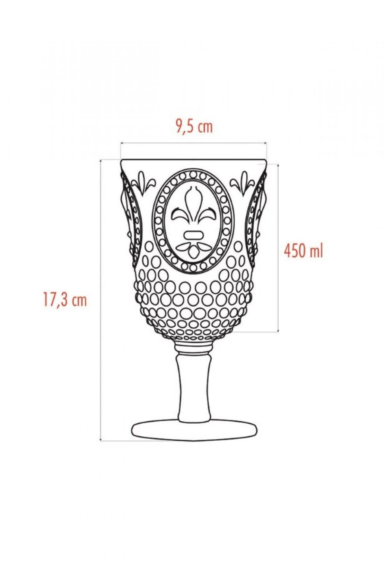 Akrilik Aquamarin 6'lı Kadeh & Su Meşrubat Kahve Yanı Bardağı 450 ml ( Cam Değildir )