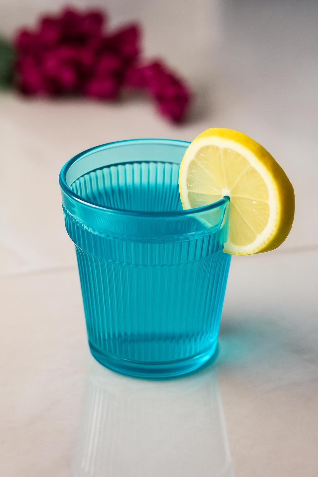Akrilik Aquamarin Tekli Kısa Bardak & Su Meşrubat Kahve Yanı Bardağı 300 ml ( Cam Değildir )