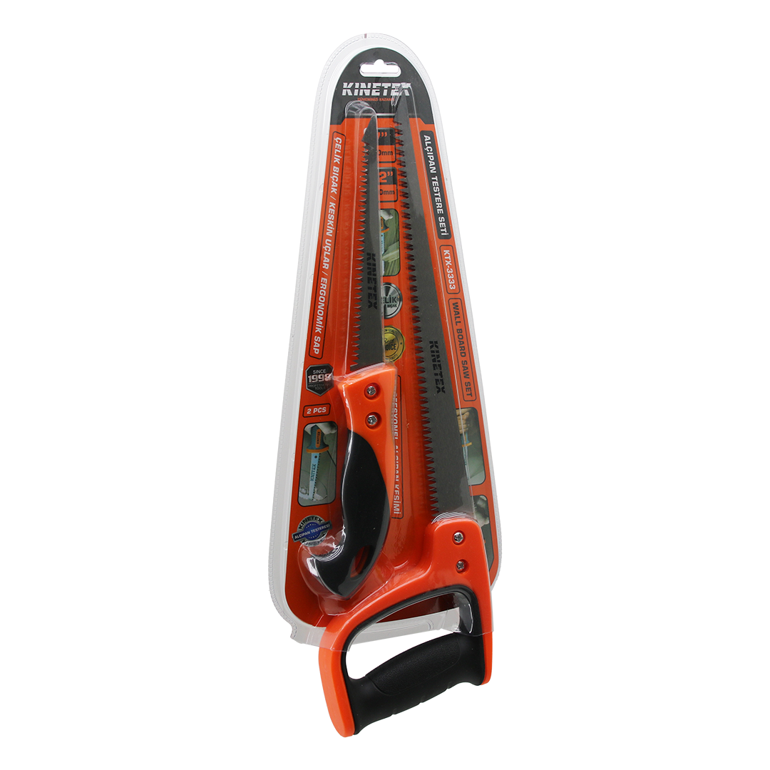 Alçıpan Testere Seti 170mm & 300mm Çelik Bıçaklı Ergonomik Sap
