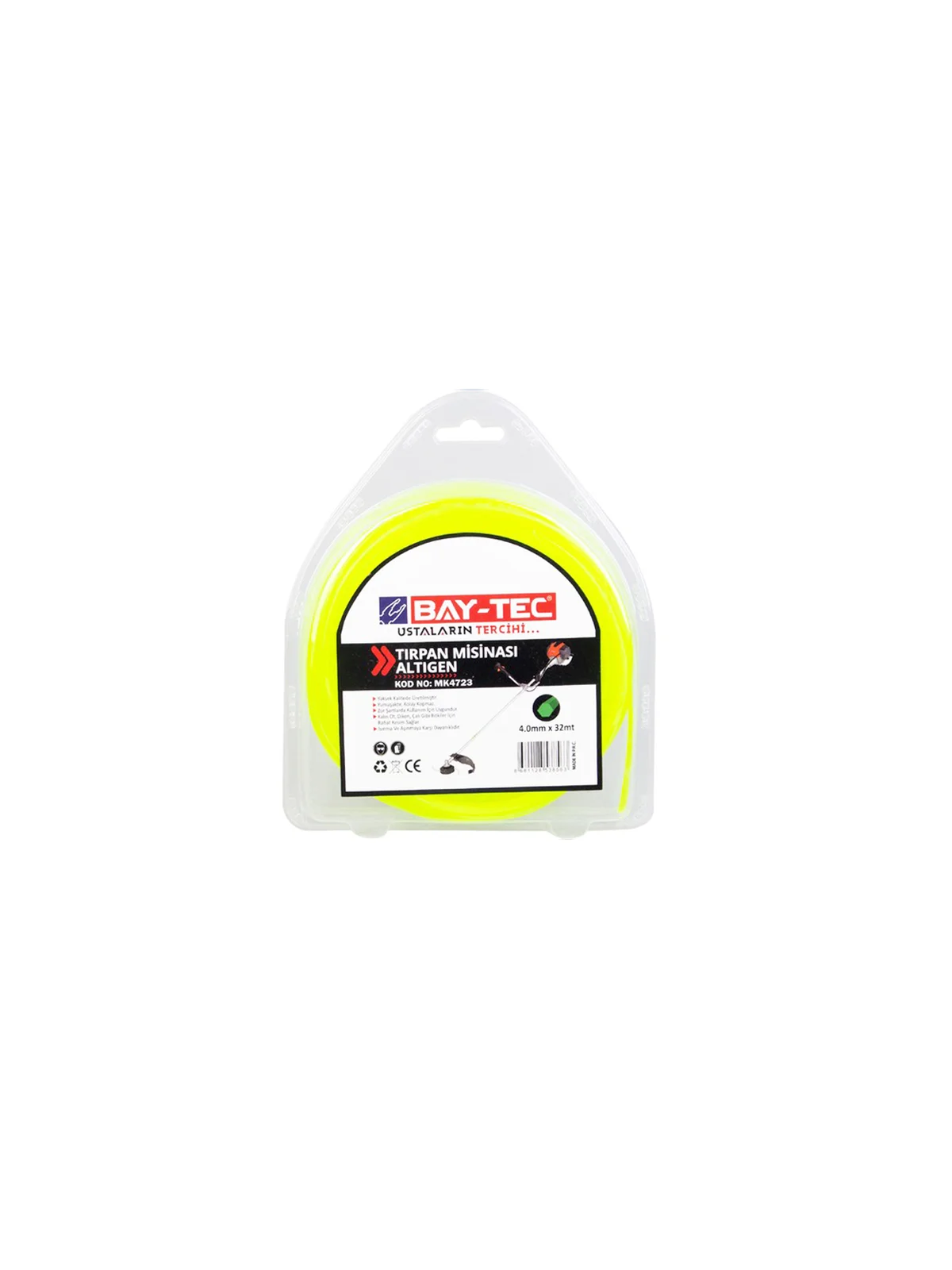 Altıgen Tırpan Misinası 4  mm x 32 mt MK4723