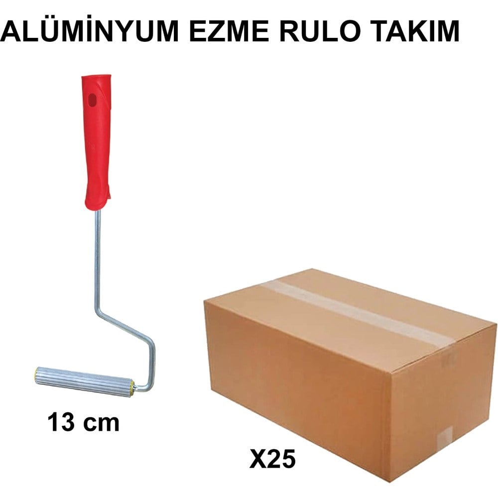 Alüminyum ezme rulo takımı, 13 cm, 25 adet