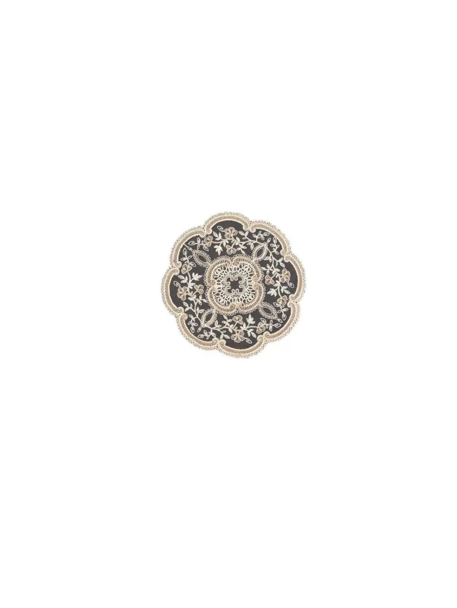 Alya Model No124 Gold 5 Parça Salon Takımı Dantelli Masa Örtüsü Runner Seti