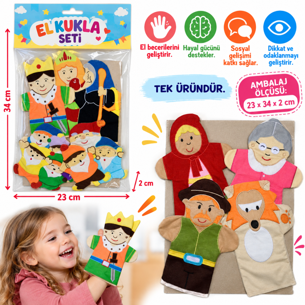 AND-5004 MASAL KAHRAMANLARI KUKLA SETİ