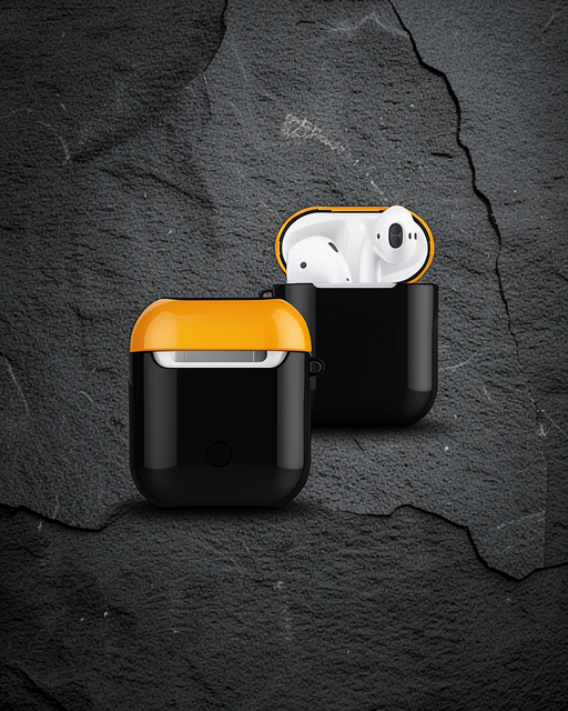 Apple Airpods 2 (2.nesil) 3in1 Kılıf - Siyah-sarı