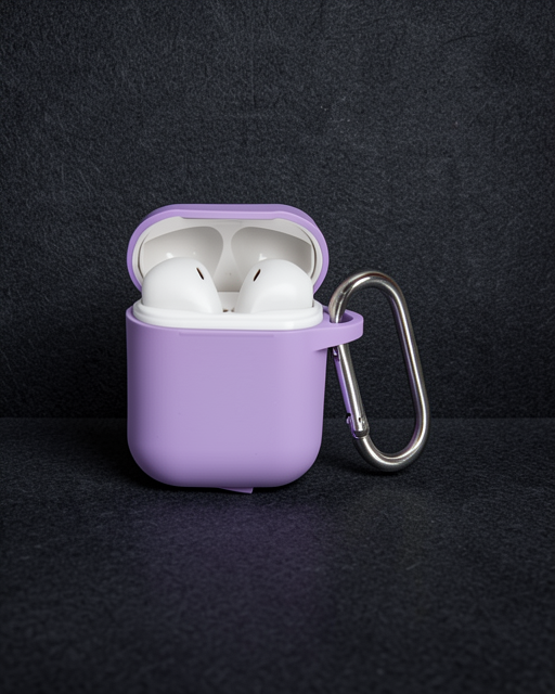 Apple Airpods 2 (2.nesil) Hang Kılıf - Lila