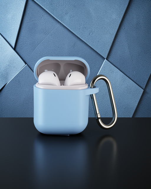 Apple Airpods 2 (2.nesil) Hang Kılıf - Mavi