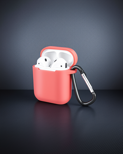 Apple Airpods 2 (2.nesil) Sert Silikon Kılıf - Fuşya