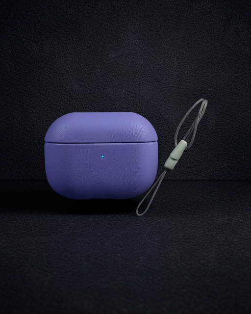 Apple Airpods 3 (3.nesil) 405 Deri Kılıf - Lila