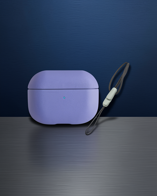 Apple Airpods Pro 2 (2.nesil) 405 Deri Kılıf - Lila