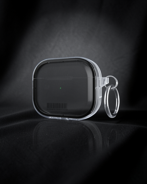 Apple Airpods Pro 2 (2.nesil) Shiny Şeffaf Kılıf - Siyah