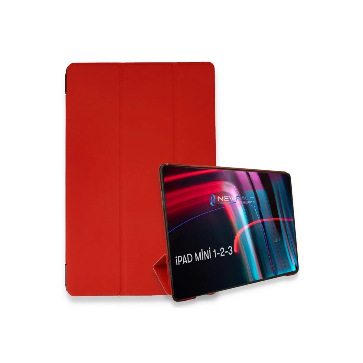 Apple iPad Mini 3 Kılıf Tablet Smart Kılıf - Kırmızı