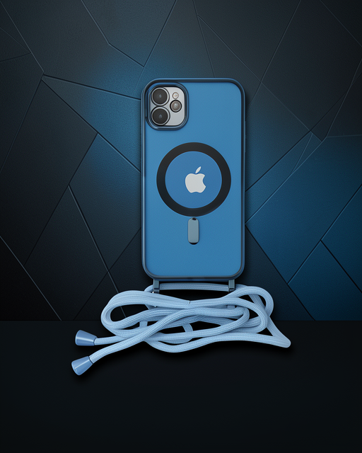 Apple İphone 11 Kılıf Divo Lazer Askılı Magsafe Kapak - Sierra Blue