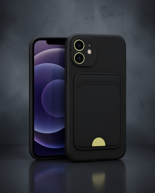 Apple İphone 11 Kılıf Kelvin Kartvizitli Silikon - Siyah