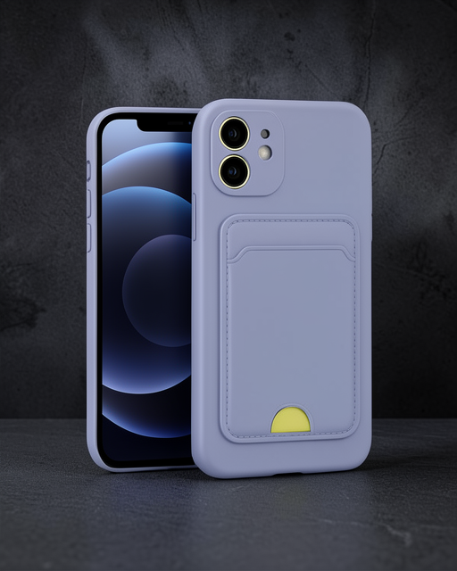 Apple İphone 11 Kılıf Kelvin Kartvizitli Silikon - Lila