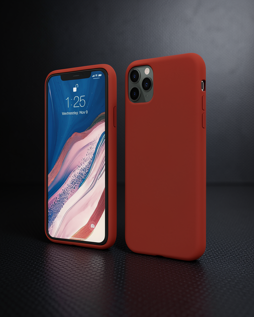 Apple İphone 11 Pro Kılıf First Silikon - Bordo