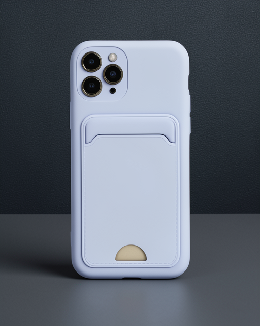 Apple İphone 11 Pro Kılıf Kelvin Kartvizitli Silikon - Lila