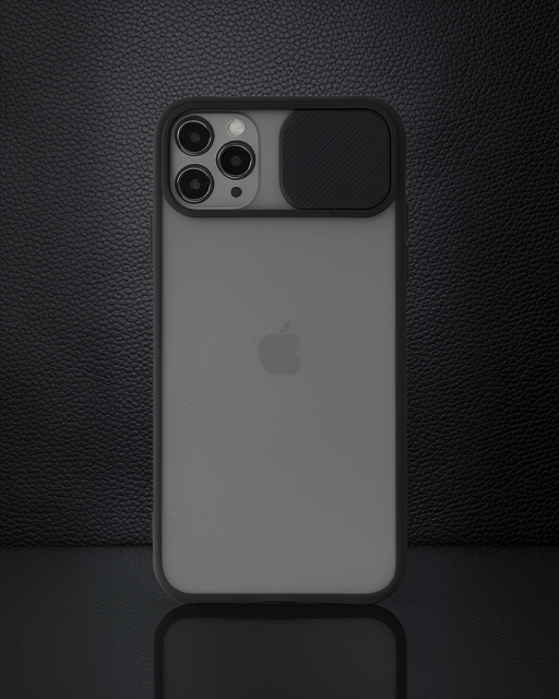 Apple İphone 11 Pro Kılıf Palm Buzlu Kamera Sürgülü Silikon - Siyah