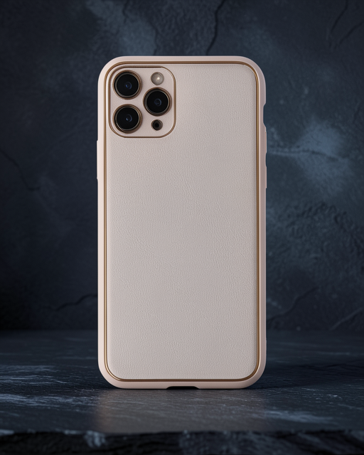 Apple İphone 11 Pro Max Kılıf Coco Deri Silikon Kapak - Pudra