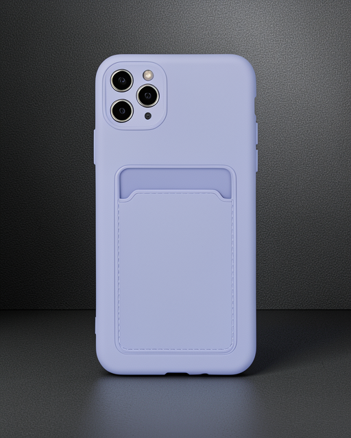 Apple İphone 11 Pro Max Kılıf Kelvin Kartvizitli Silikon - Lila