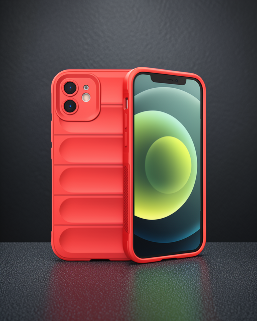 Apple İphone 12 Kılıf Optimum Silikon - Kırmızı