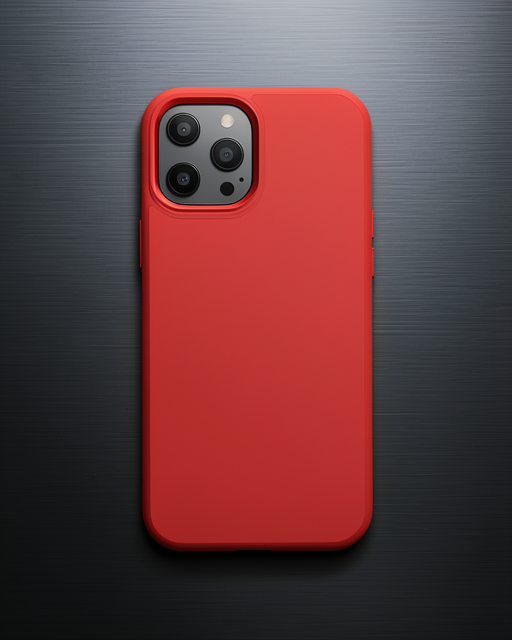 Apple İphone 12 Pro Max Kılıf Asya Deri Silikon - Kırmızı