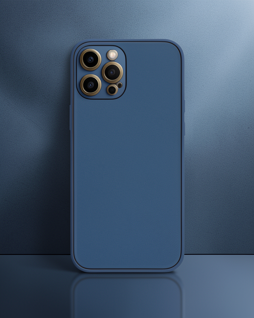Apple İphone 12 Pro Max Kılıf Coco Deri Silikon Kapak - Açık Mavi