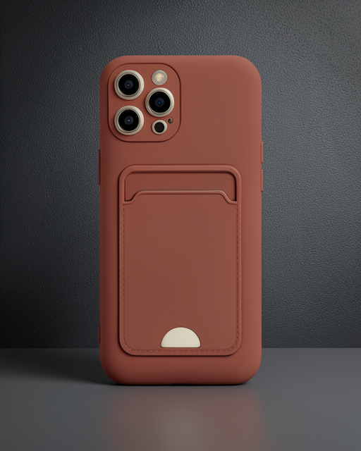 Apple İphone 12 Pro Max Kılıf Kelvin Kartvizitli Silikon - Bordo