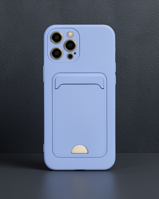 Apple İphone 12 Pro Max Kılıf Kelvin Kartvizitli Silikon - Lila
