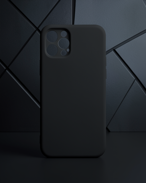 Apple İphone 12 Pro Max Kılıf Nano İçi Kadife Silikon - Siyah
