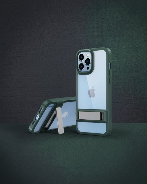 Apple İphone 13 Pro Kılıf Rolet Stand Kapak - Yeşil