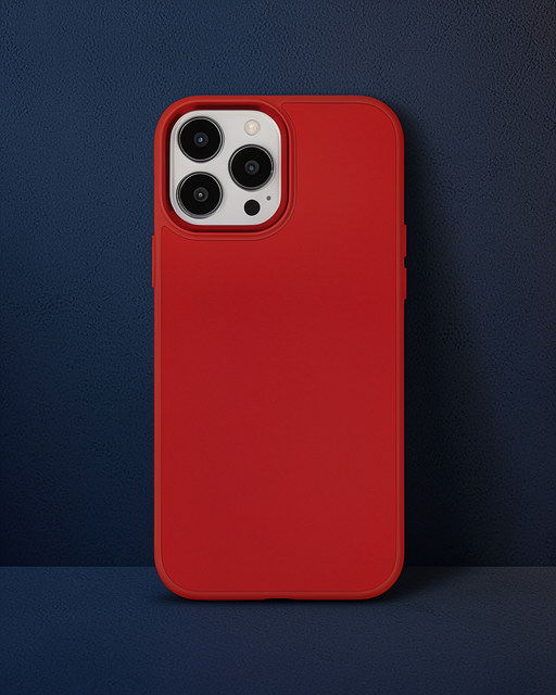 Apple İphone 13 Pro Max Kılıf Asya Deri Silikon - Kırmızı