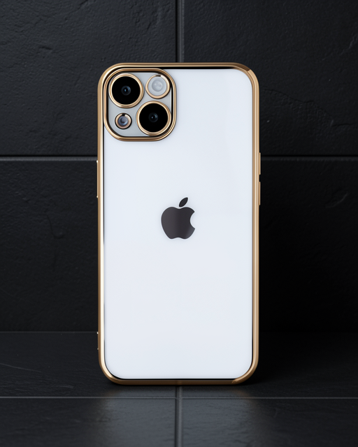 Apple İphone 14 Kılıf Razer Lensli Silikon - Gold