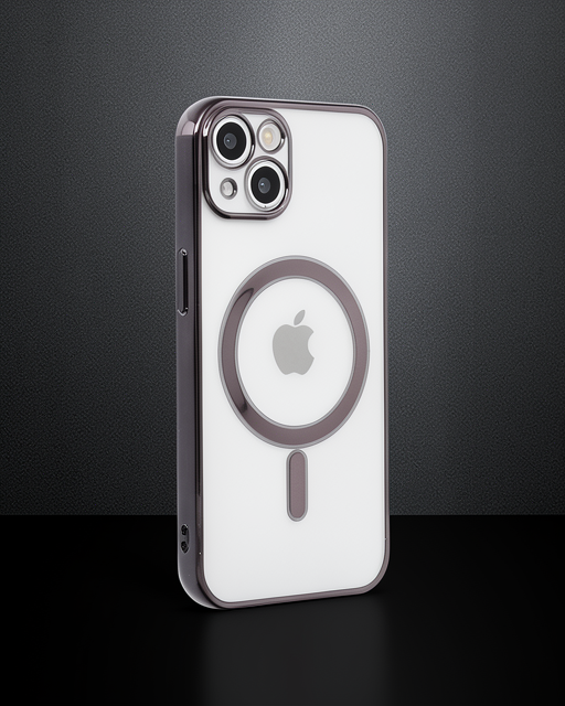 Apple İphone 14 Plus Kılıf Magneticsafe Lazer Silikon - Siyah