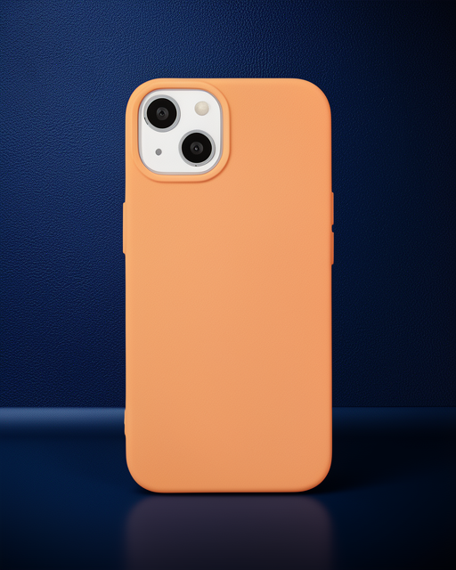 Apple İphone 14 Plus Kılıf Nano İçi Kadife Silikon - Turuncu