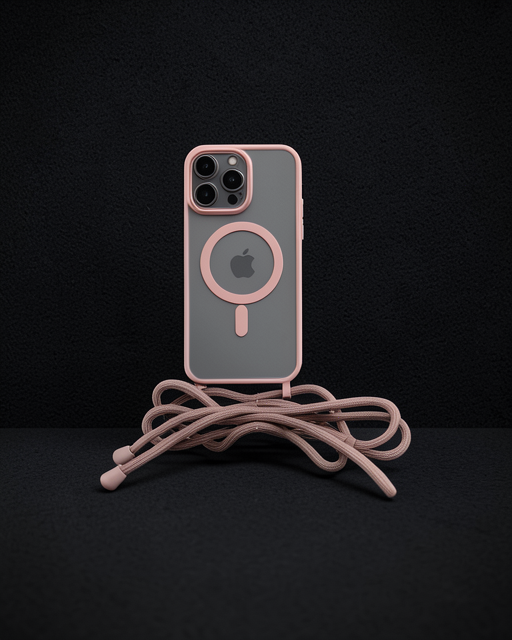 Apple İphone 14 Pro Kılıf Divo Lazer Askılı Magsafe Kapak - Pembe
