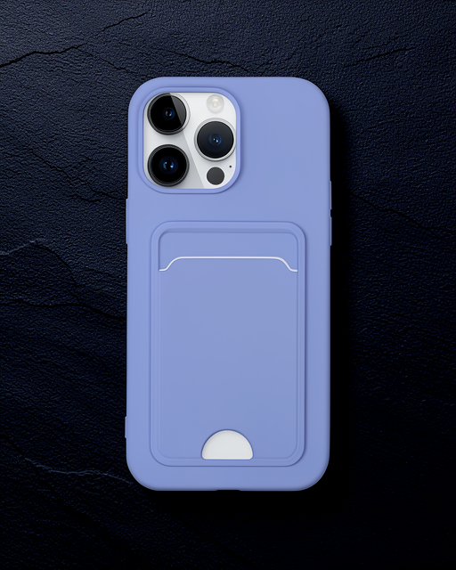 Apple İphone 14 Pro Kılıf Kelvin Kartvizitli Silikon - Lila