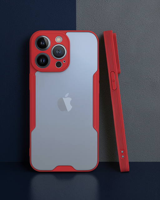 Apple İphone 14 Pro Kılıf Platin Silikon - Kırmızı