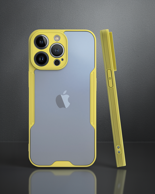 Apple İphone 14 Pro Kılıf Platin Silikon - Sarı