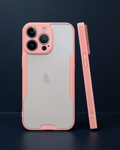 Apple İphone 14 Pro Kılıf Platin Silikon - Pembe