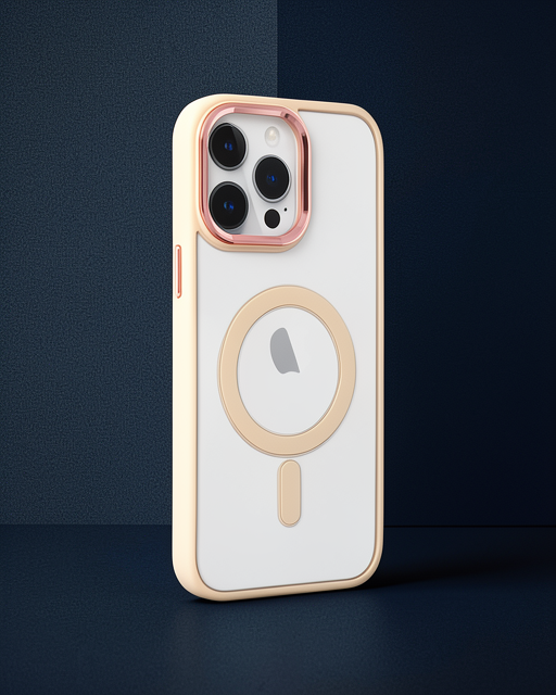 Apple İphone 14 Pro Kılıf Room Magneticsafe Silikon - Pudra