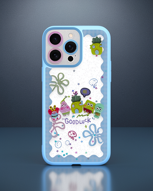 Apple İphone 14 Pro Kılıf Sweet Desenli Silikon Kapak - Açık Mavi