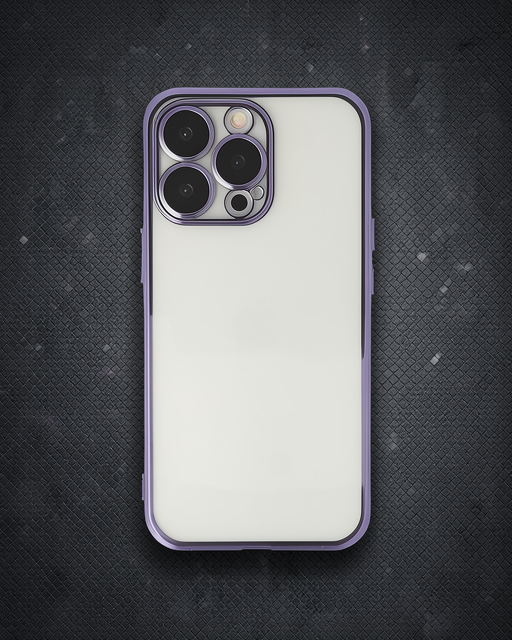 Apple İphone 14 Pro Max Kılıf Razer Lensli Silikon - Mor